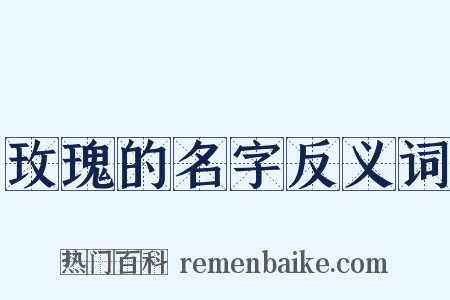 玫瑰的名字反义词是什么意思的图片